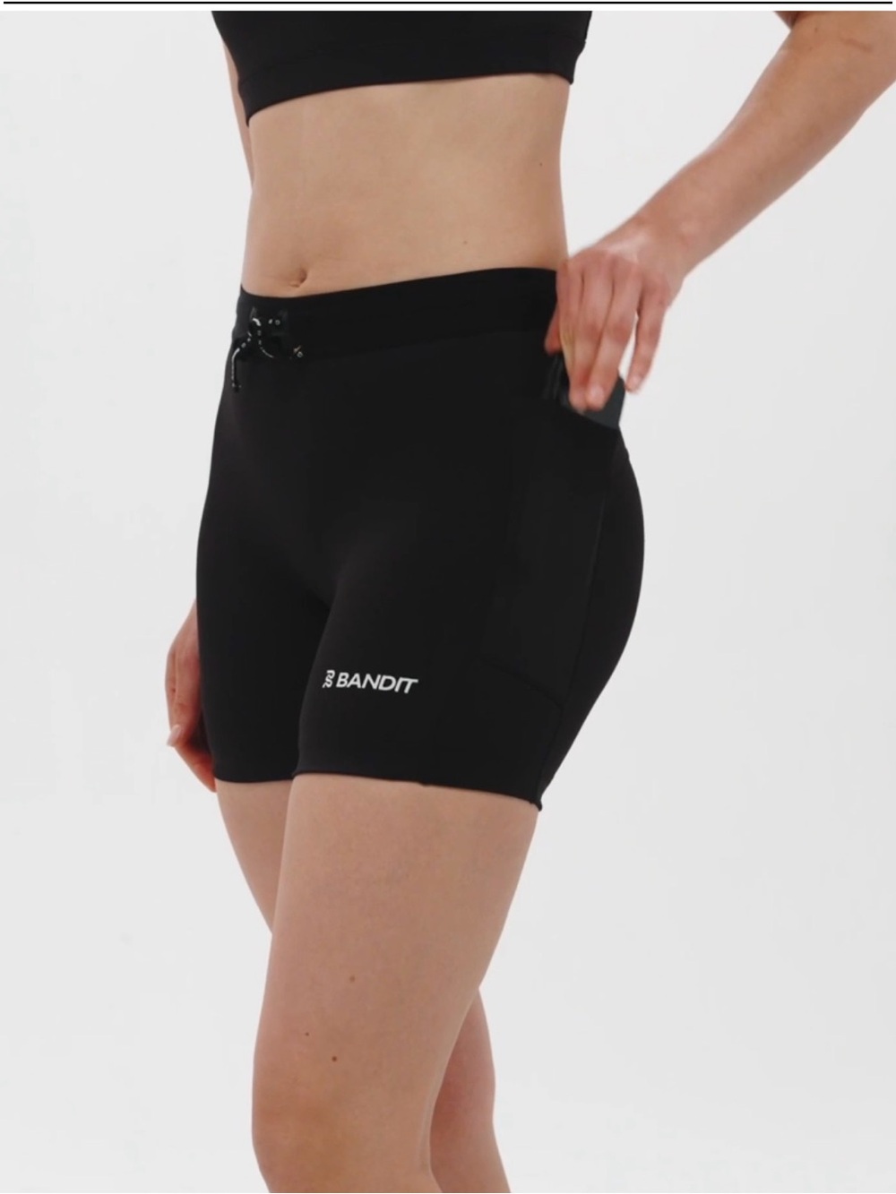 BANDIT STAMINA 5" WOMEN'S COMPRESSION SHORTS -BLACK